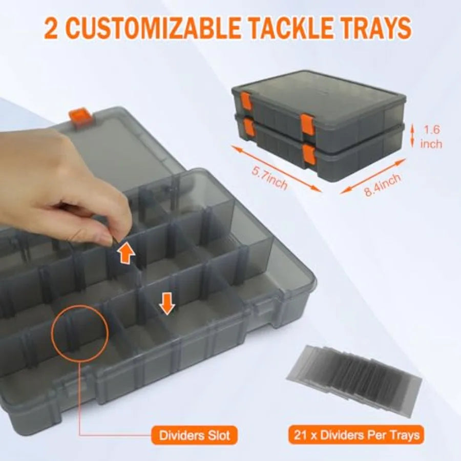 ayamaya Fishing Backpack 40L Tackle Backpack with Rod Holders 2 Tackle Trays Large Waterresistant Fishing Bag Equipments for Ou