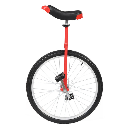 24-inch Wheel Unicycle Height Adjustable Unicycle Black/Yellow/Blue/Red Steel One Wheel Bike For Cycling Balance Training