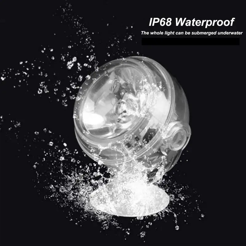 Submersible LED Fish Tank Light 6-Color Changing Pool Lights IP68 Waterproof Spotlight Small Water Light For Aquarium Fish Tank