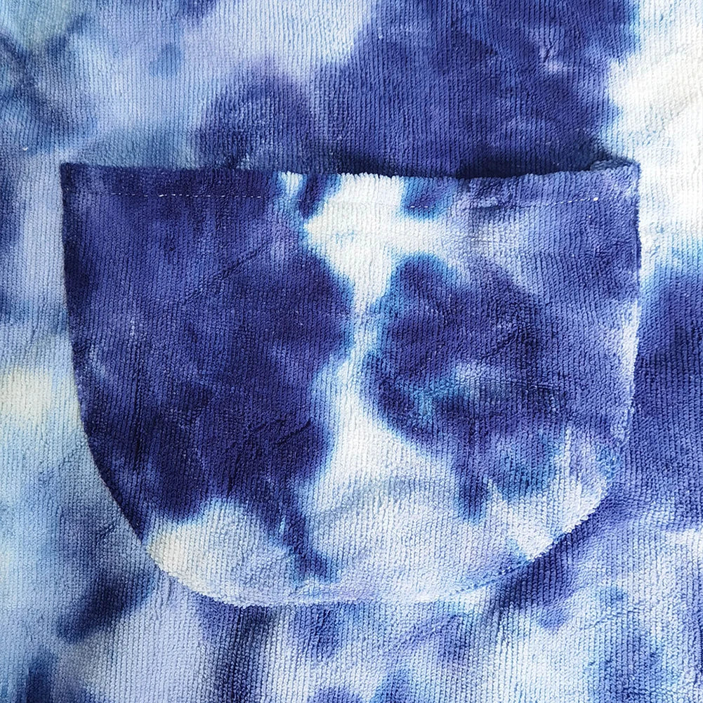 Surf Poncho Towel Microfiber Fabric Microfiber Beach Blanket Quick Dry Beach Poncho with Large Pockets for Surfer Swimmer Diver