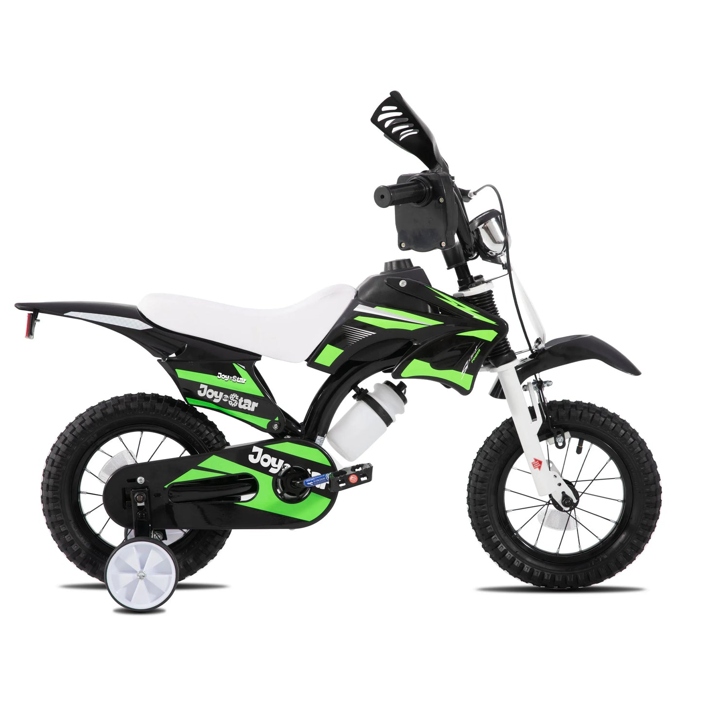 Joystar Motocross Style Kids Bike for Boys Girls Ages 3-7 Years, 12 16 Inch Children Bike with Training Wheels and Number Plate
