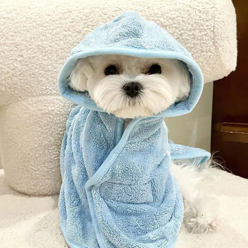 Pet Dog Towels Bathrobes With Cap Soft Drying Bath Pet For Cat Hoodies Puppy Super Absorbent Bathrobes Cleaning Necessary Supply