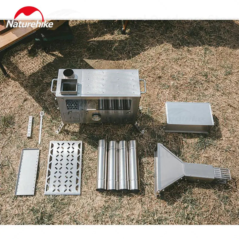 Naturehike Camping Stove Pellet Heating Fire Wood Heater Stove Portable Temperature Control Oven Picnic Cooing Stove Tent Stove