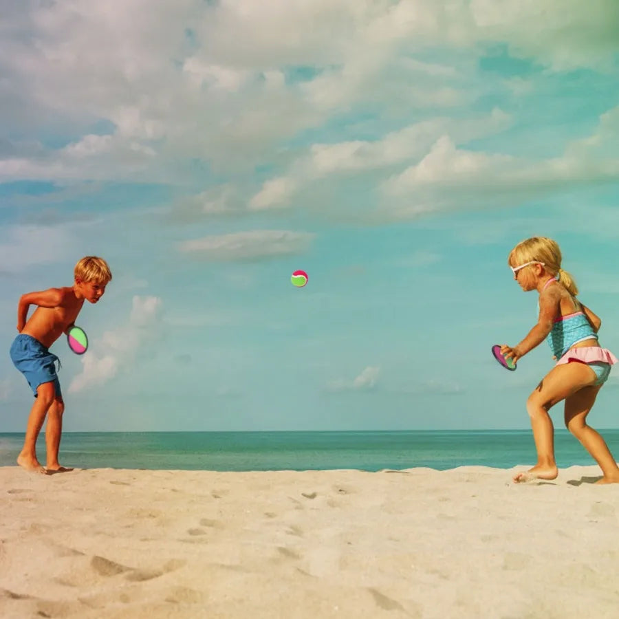 3Sets Toss and Catch Ball Throw Catch Ball Paddle Outdoor Ball Game Catch Game Beach Game