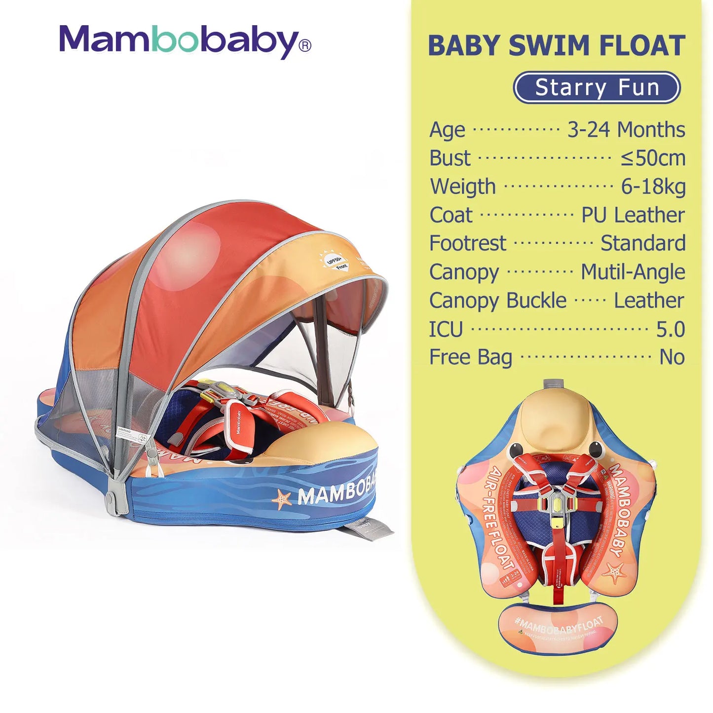 Mambobaby Baby Pool Float Vip 5 Dropshipping Blackproof Pool Mat For Infant Non-Inflatable Natation Buoy With Parasol Beach Toys