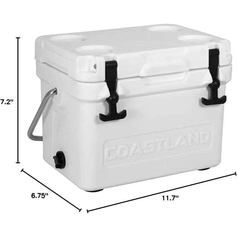 Coastland Bay Series Cooler Premium Insulated Rotomolded Cooler, Small Ice Chest for Tight Spaces, Soccer Games, & Tailgates
