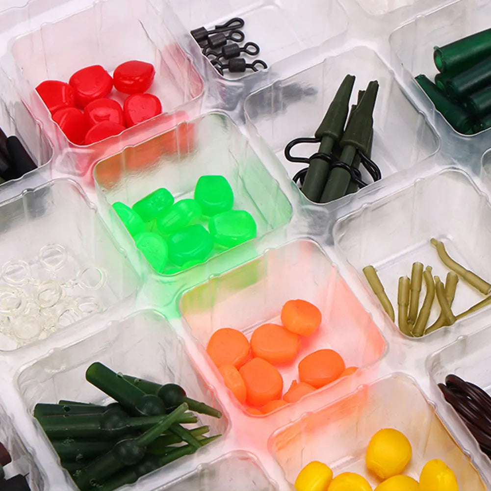 Carp Fishing Accessories Set with Hooks Corn Baits Swivels Tail Sleeves Carp Fishing Equipment Kit Fishing Gifts for Men