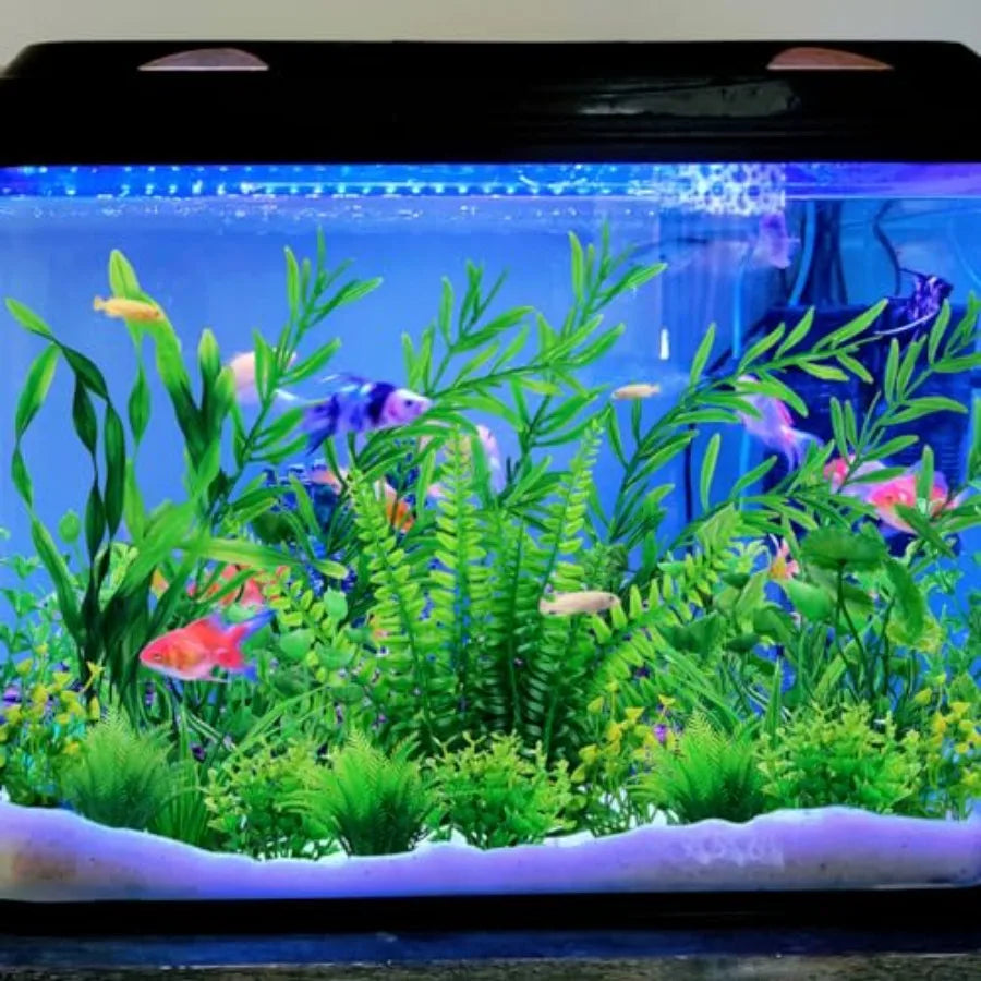 Aquarium Decorations 25pcs Green Plants for Fish Tank Plastic Decor Accessories