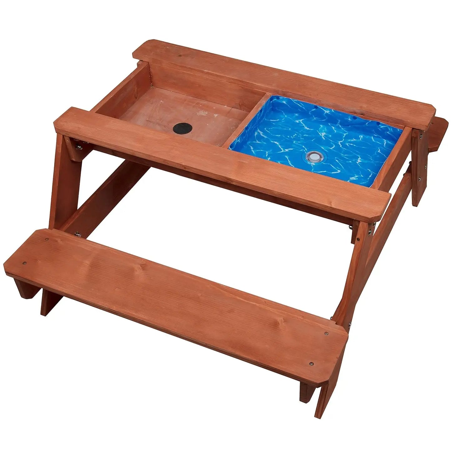3 in 1 Sand & Water Indoor/Outdoor Picnic Table - Kids Activity Set with Removable Top & Dual Drains for Easy Cleaning (43 X 35