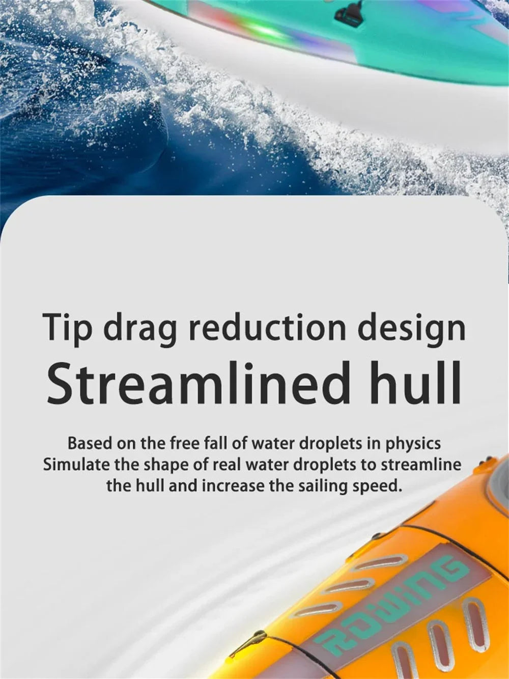 Rc Boat Remote Control Paddling Kayak with Light Kids Toys Racing Radio-Control Ship Children Gift Electric Model Water Toys