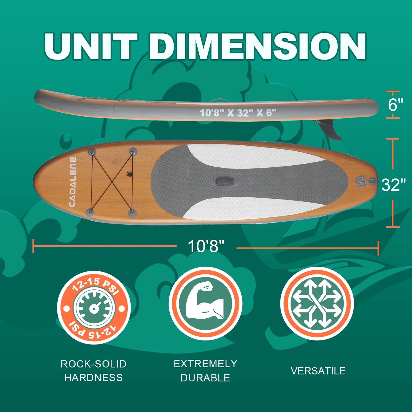CADALENE Inflatable Paddle Board, Stand Up Paddle Board, Sup Board with Premium Sup Accessories, For Adults