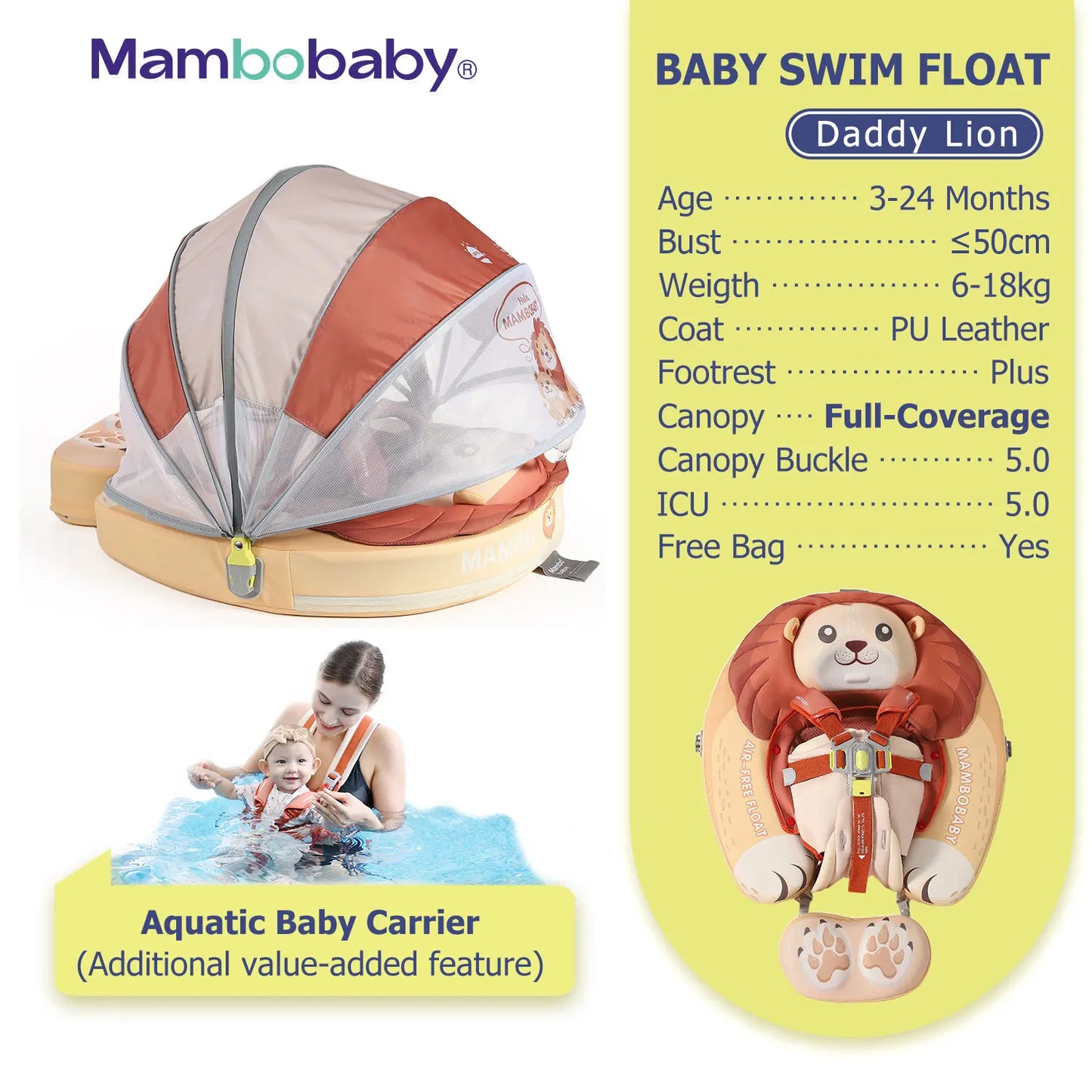 Mambobaby Baby Pool Float Vip 5 Dropshipping Blackproof Pool Mat For Infant Non-Inflatable Natation Buoy With Parasol Beach Toys