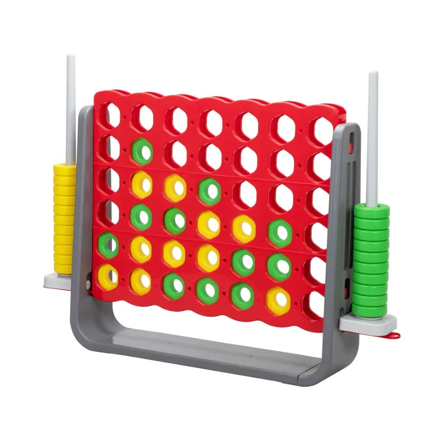 Jumbo 4toScore Game Set; Giant Connect 4 with 42 Rings; Indoor Outdoor Game Set for and Adults