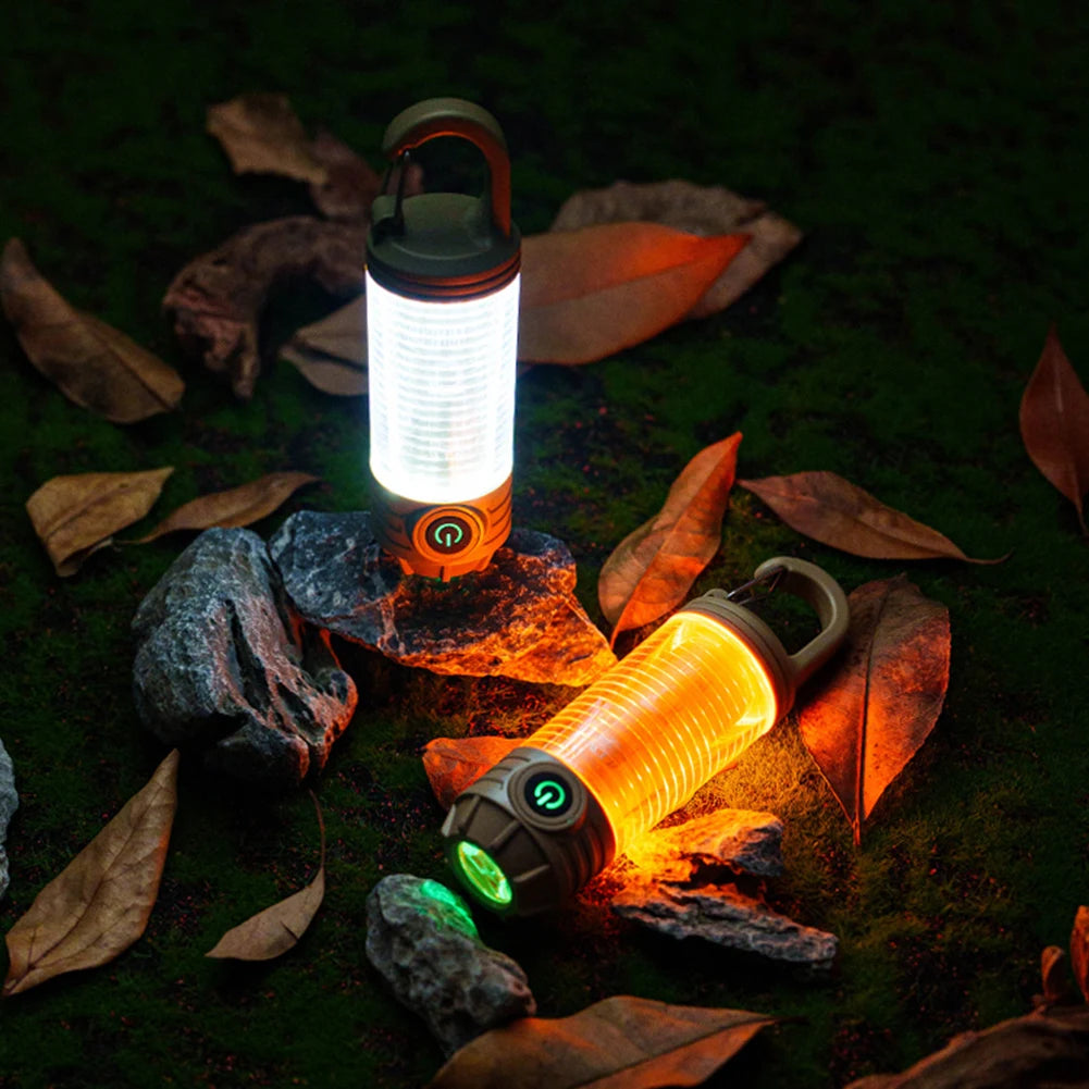 Powerful Handheld Flashlight USB Charging Portable Pocket Flashlight 6 Modes Outdoor Emergency Light 1200mAh for Outdoor Hiking