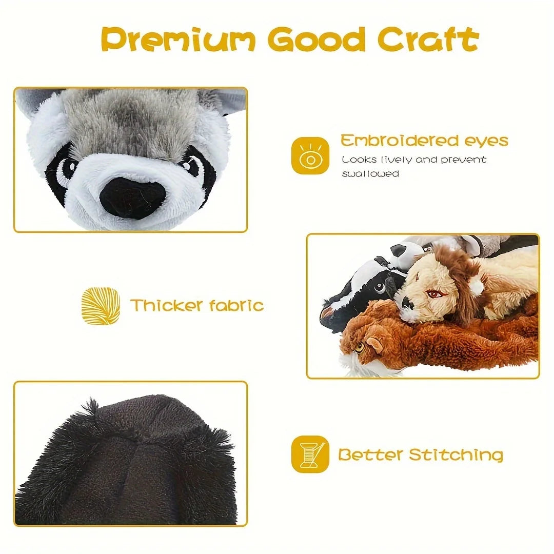 Squeaky Plush Dog Toy - Durable Chew for Small to Large Breeds, Interactive Teething Play, Ideal Birthday Gift