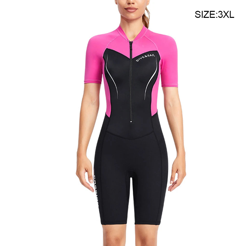 1.5mm Wetsuits Couple Diving Suit with Front Zip Surf Suit Men's yellow L