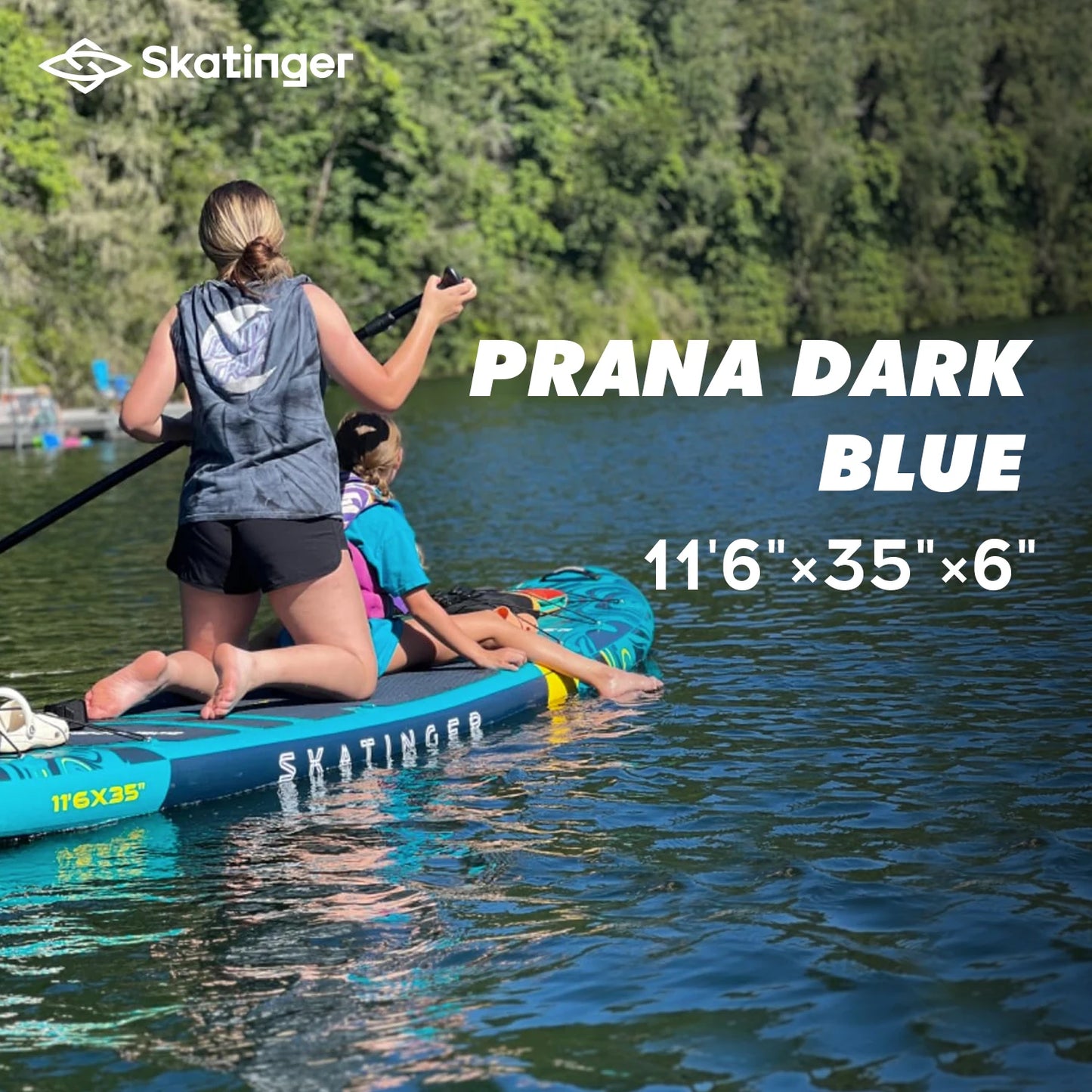 Skatinger 11'6'' X 35'' X 6'' Inflatable Paddle Board for Adults Paddle Gonflables Sup Board Prancha Paddle