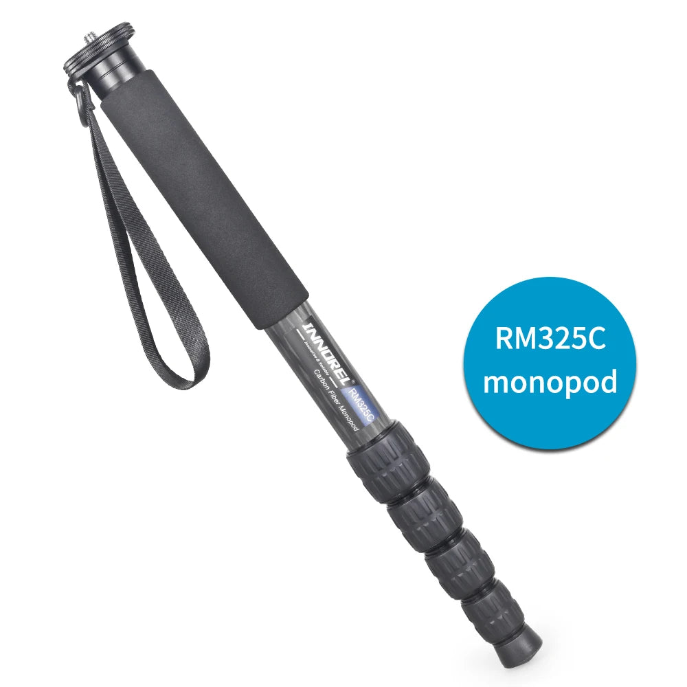 INNOREL RM285C/RM325C Professional Travel Carbon Fiber Camera Monopod for Canon Nikon Sony DSLR Camera Video Camcorder 5-Section