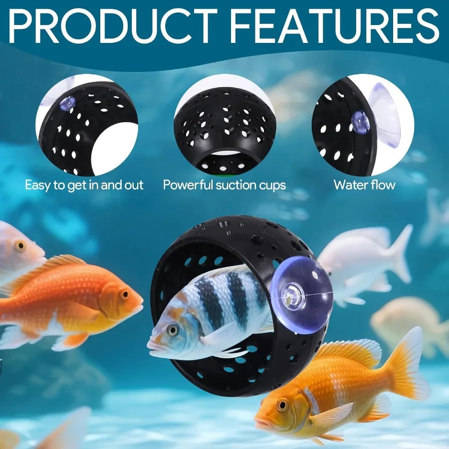 Betta Fish Hideout Betta Fish Tank Accessories with Suction Cups and 5 Fake Aquatic Plants Aquarium Decor Accessory for Small S