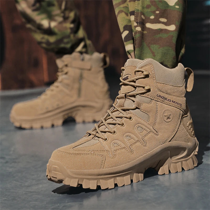 Hot Selling Men's Hiking Boots With Breathable And Non Slip Midsection, Warm Outdoor Hiking Shoes, Alum Fishing Shoes, Work Shoe