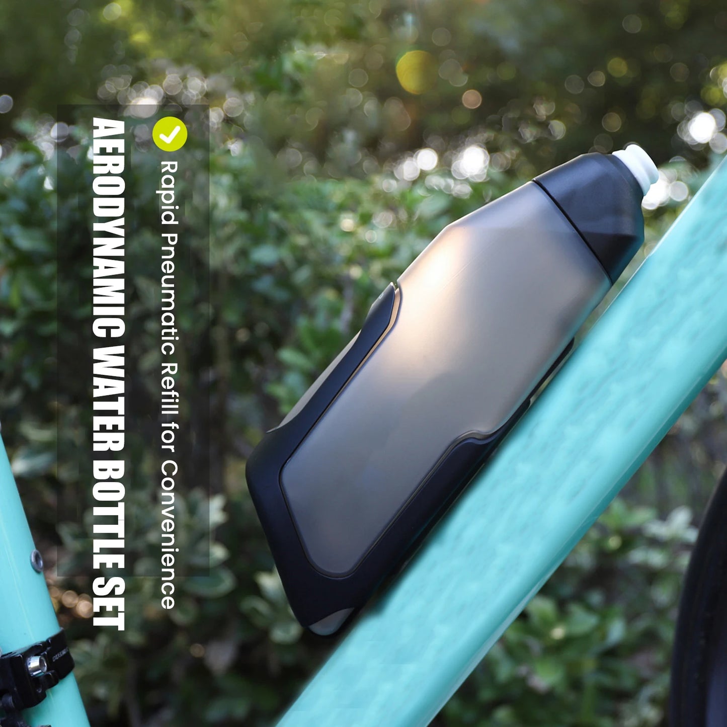 Bicycle Aerodynamic Water Bottle Bracket Set 600ml Cycling Water Bottle Bicycle Water Bottle for Cycling Biking Fitness & Sports