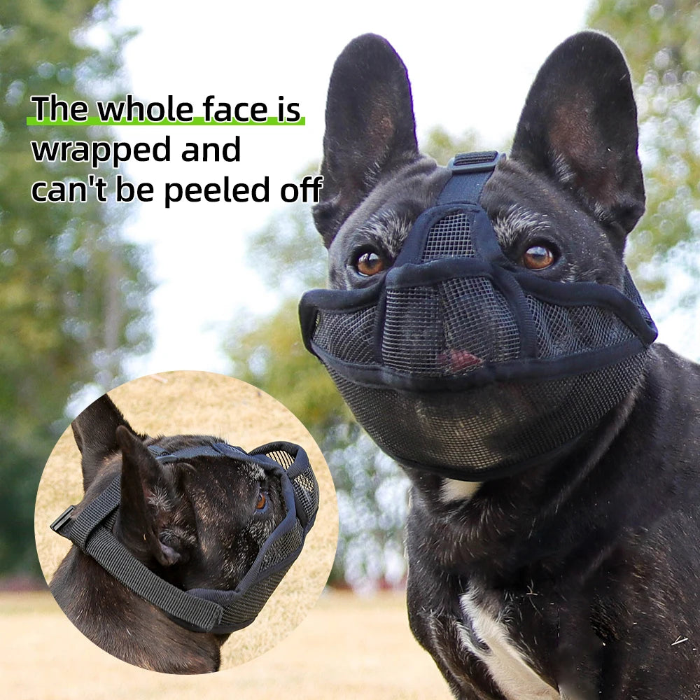 Dog Muzzle for Short-snouted Dogs Preventing Barking French Bulldogs Breathable Muzzle Prevent Accidental Ingestion Pet Products