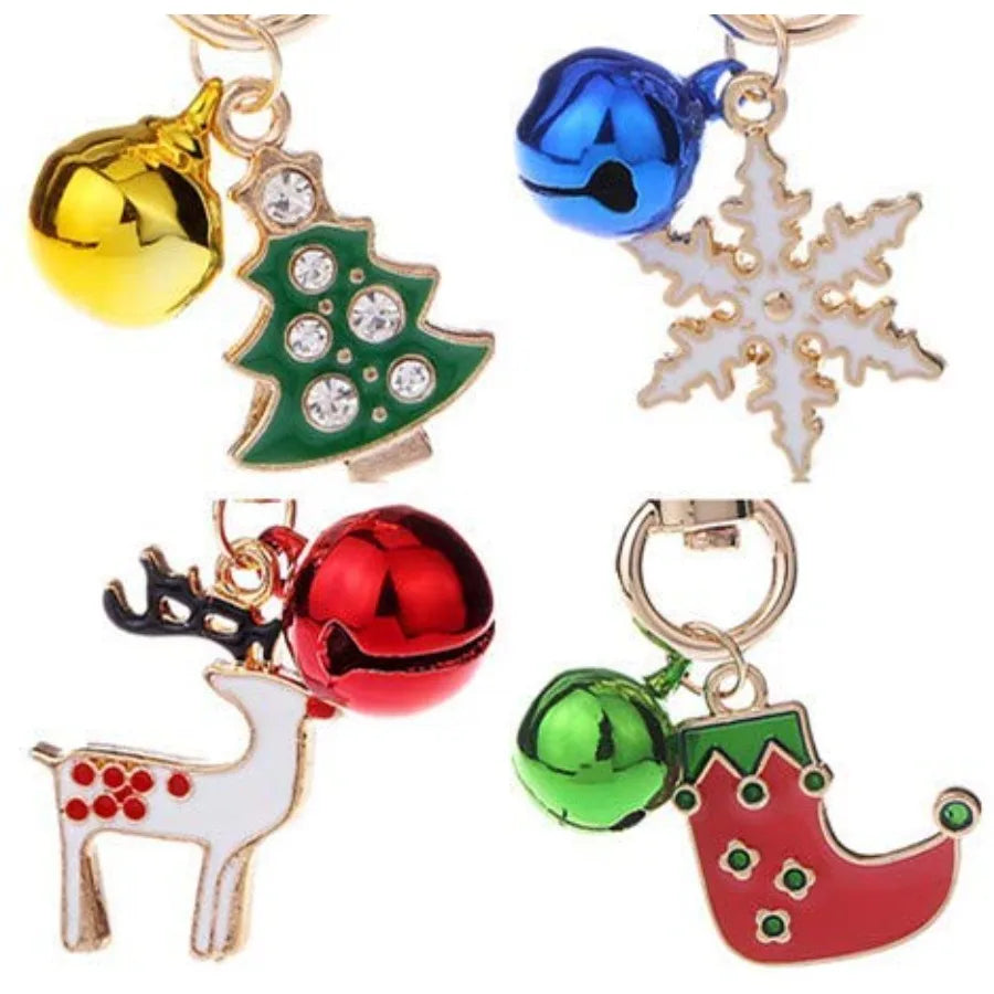 Dog Collar Charms Christmas Pet Pendants for Cat Collars with Bell