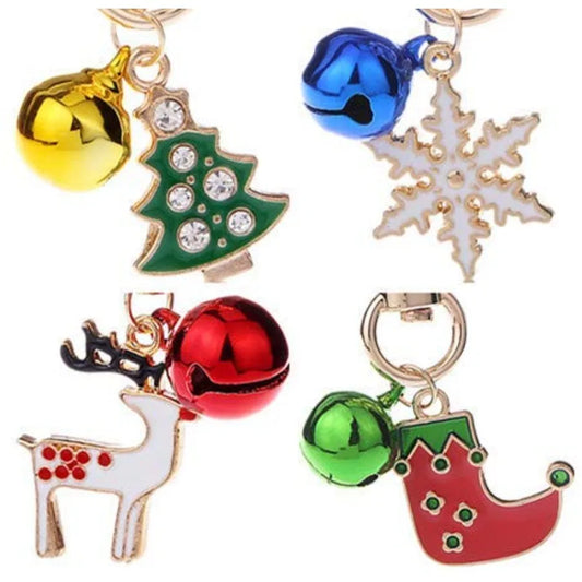 Dog Collar Charms Christmas Pet Pendants for Cat Collars with Bell