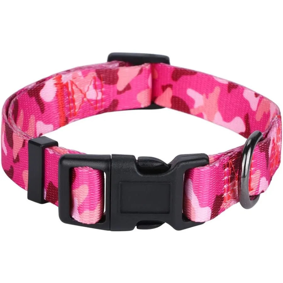 Dog Collar Special Design Persolized Soft Collars Pink Camo Large