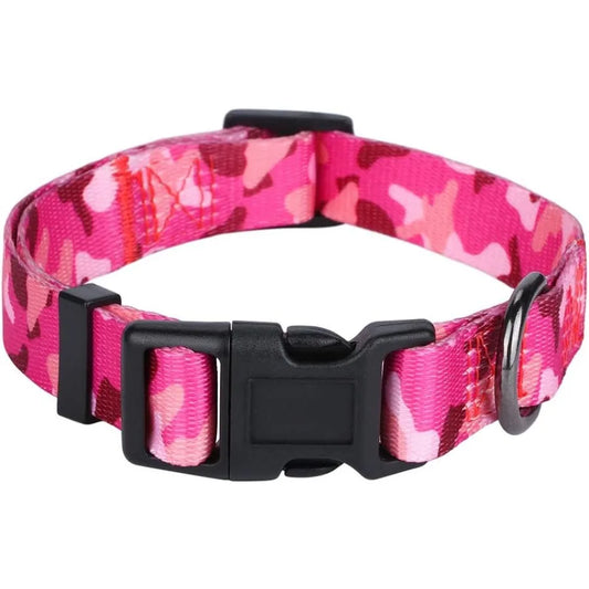 Dog Collar Special Design Persolized Soft Collars Pink Camo Large