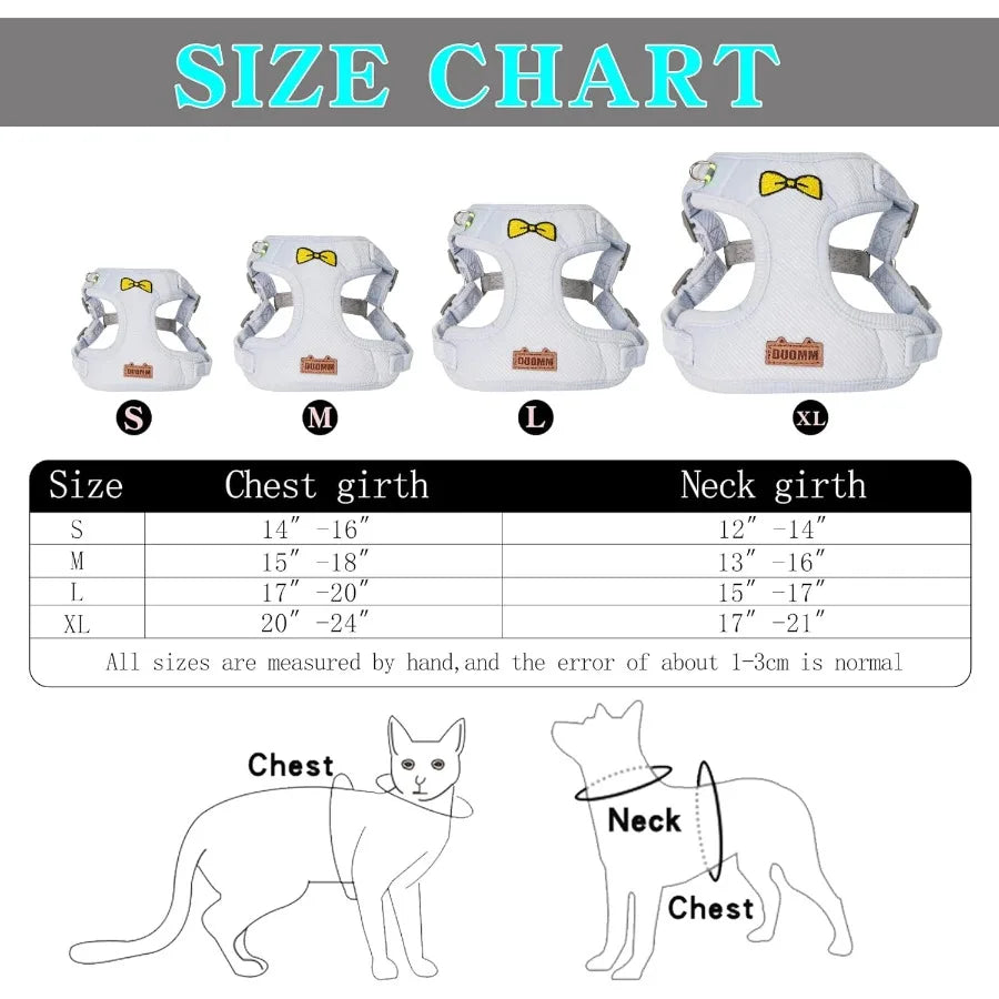 No Pull Dog Harness with Leash Pet Soft Vest Harness and Leash Set Dog Cat No Choke Escape Proof Harness Reflective Step in Har