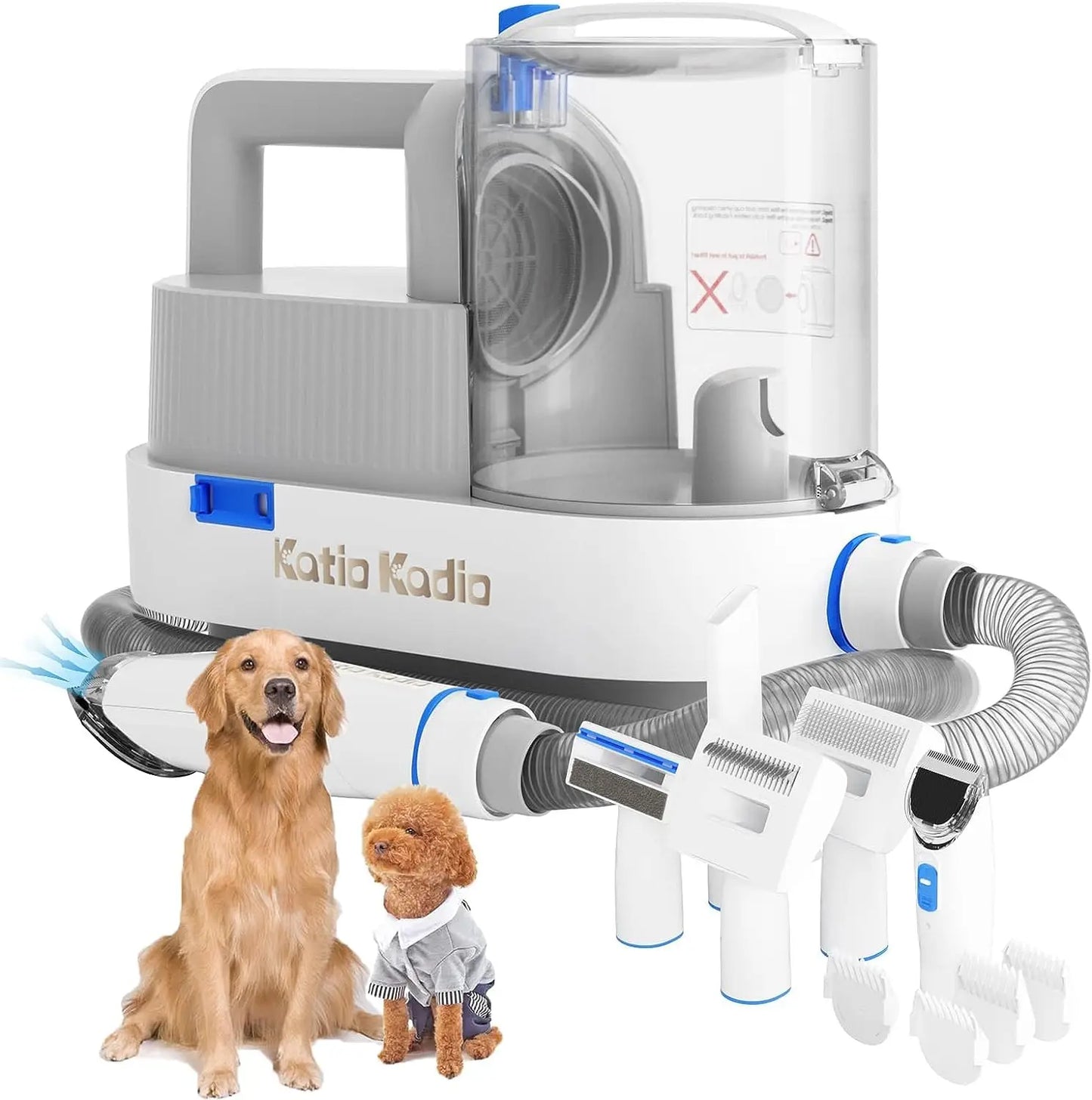 Pet Grooming Kit,5in1 Dog Grooming Kit with 2 Suction Mode,Low Noise Dog Hair Remover,Dog Vacuums for Hair Cleaning for Shedding