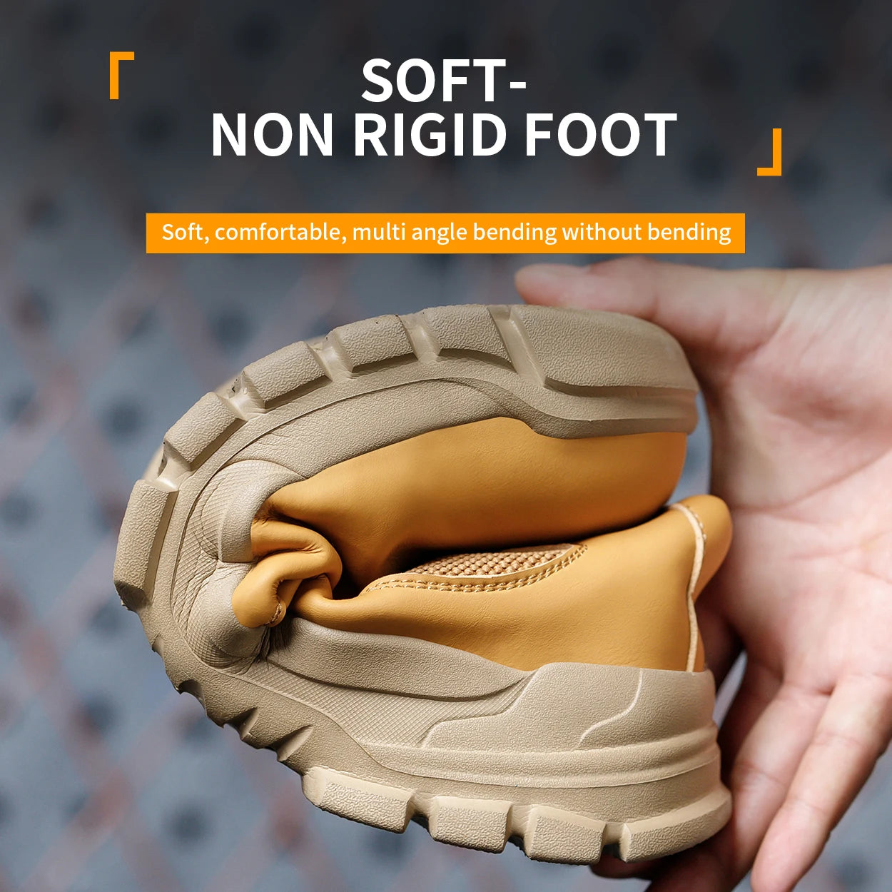 Waterproof Men's Safety Work Boots Steel Toe Shoes Anti Impact And Anti-Puncture Outdoor Adventure Hiking Protective Boots