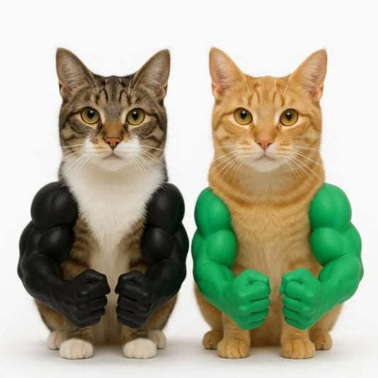 2 Pack Cat Kitten Clothes Costume Pet Halloween Mcle Arms Costumes Outfits for Cats Mcular Biceps Apparel