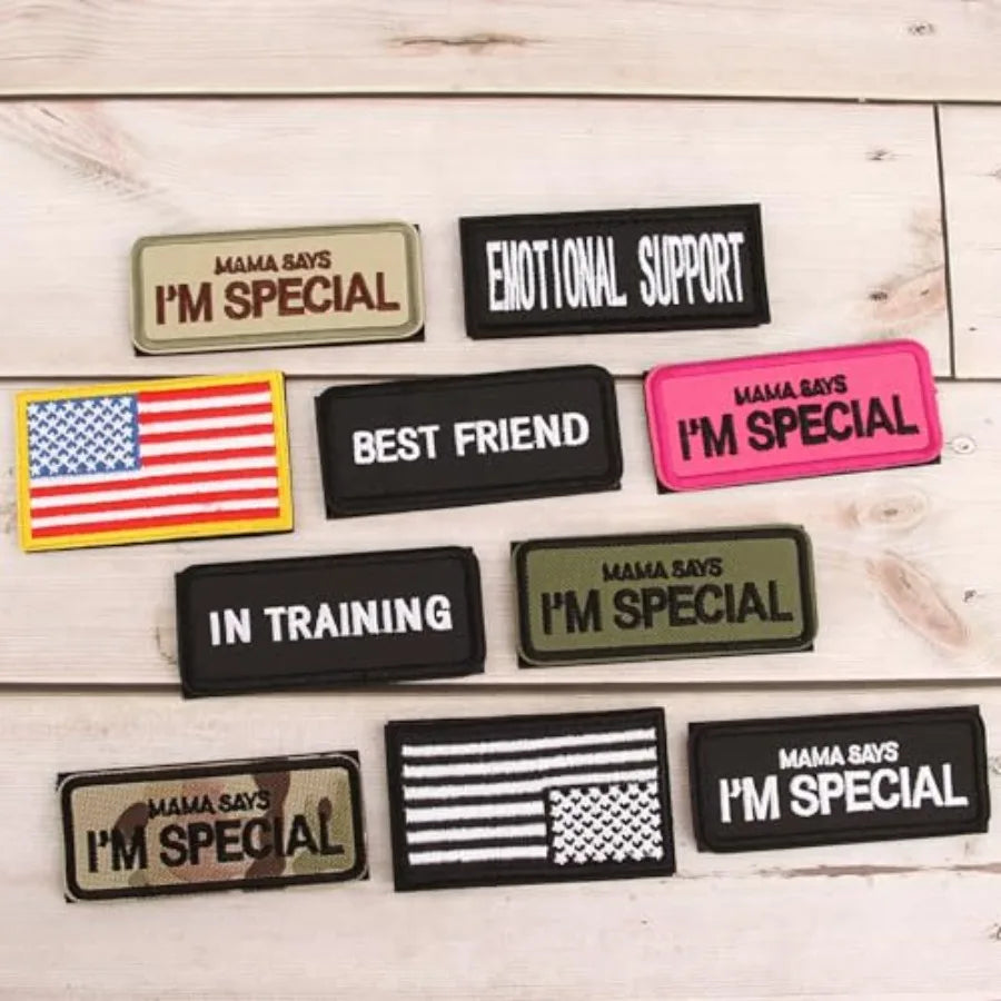 Forestpaw 2 Pack Service Dog Patches for HarnessEmbroidered Service Dog Accessories for Dog Collars Hot Pink Mama SAYS I'm Spec