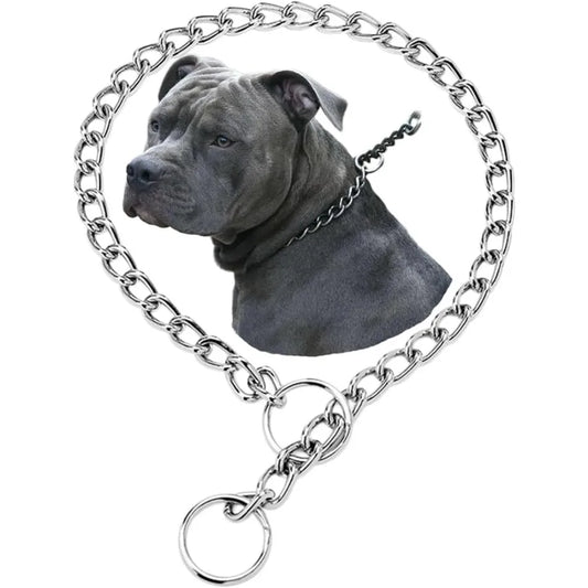 Dog Chain Collars Choke Collar for Dogs Slip P Chain Choker Stainless Steel Link Dog Collar Martingale Training Puppy Collars f