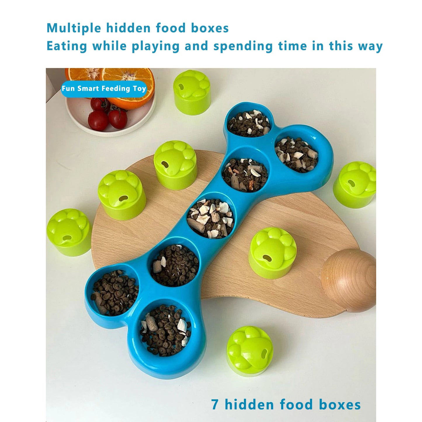 Pet Slow Feeder Toys Cute Bone Shaped Treat Dispenser Dog Stimulation Toys for Puppy Dogs Cats