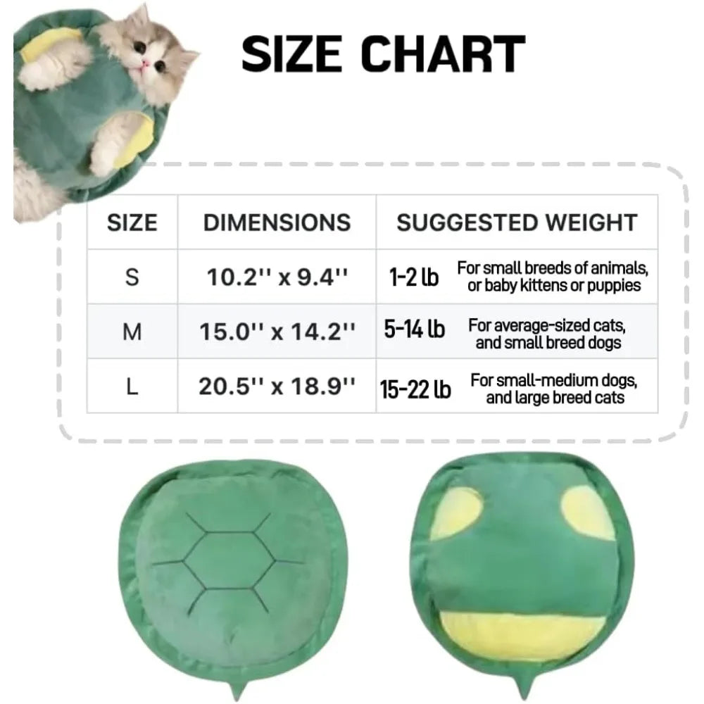 Cute Cat Costumes Turtle Shell Kawaii Kitten Clothes Dog Puppy Vest Pet Apparel (Small,Turtle Shell)