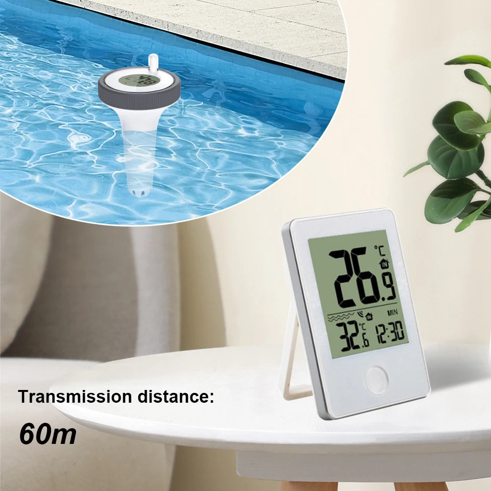 Wireless Floating Thermometer IPX8 Waterproof Digital Pool Thermometer Swimming Pool Thermometer for Swimming Pool Pond Bathtub