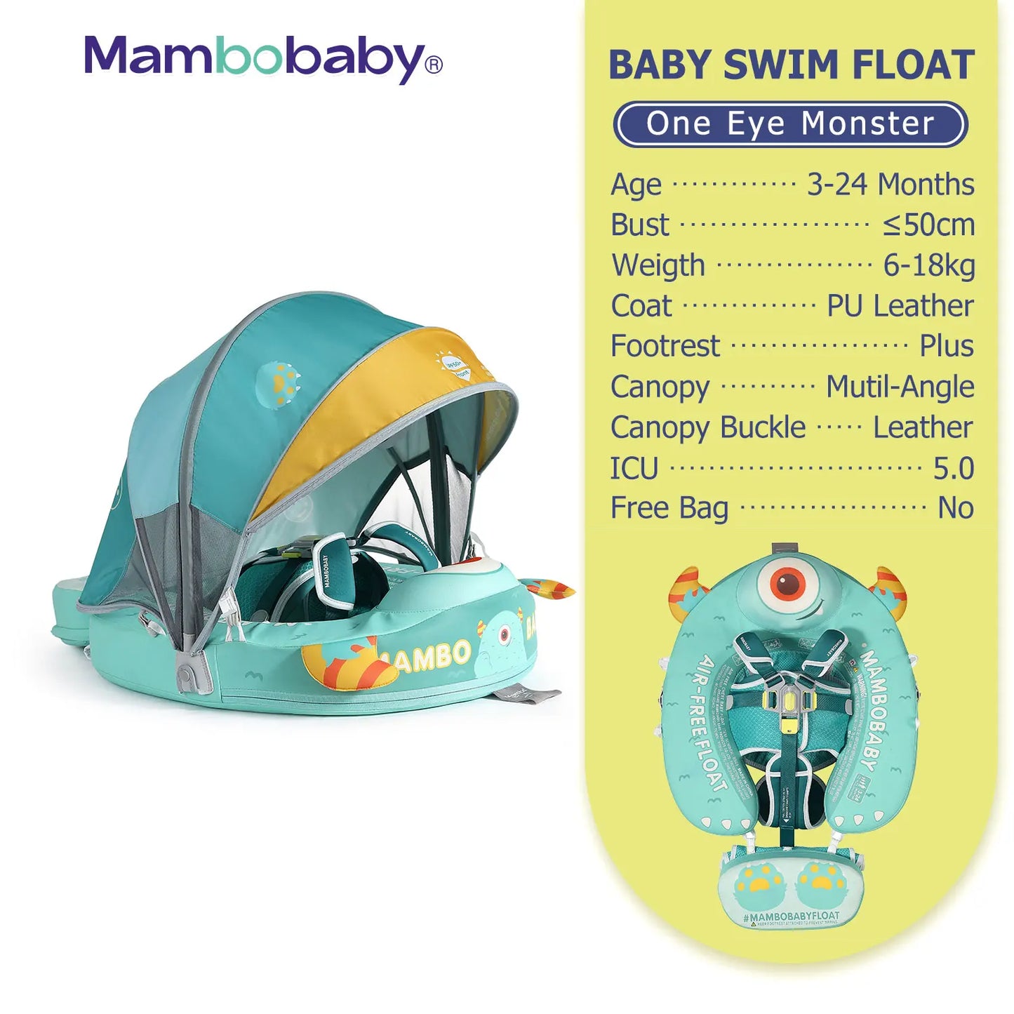 Mambobaby Baby Pool Float Vip 5 Dropshipping Blackproof Pool Mat For Infant Non-Inflatable Natation Buoy With Parasol Beach Toys