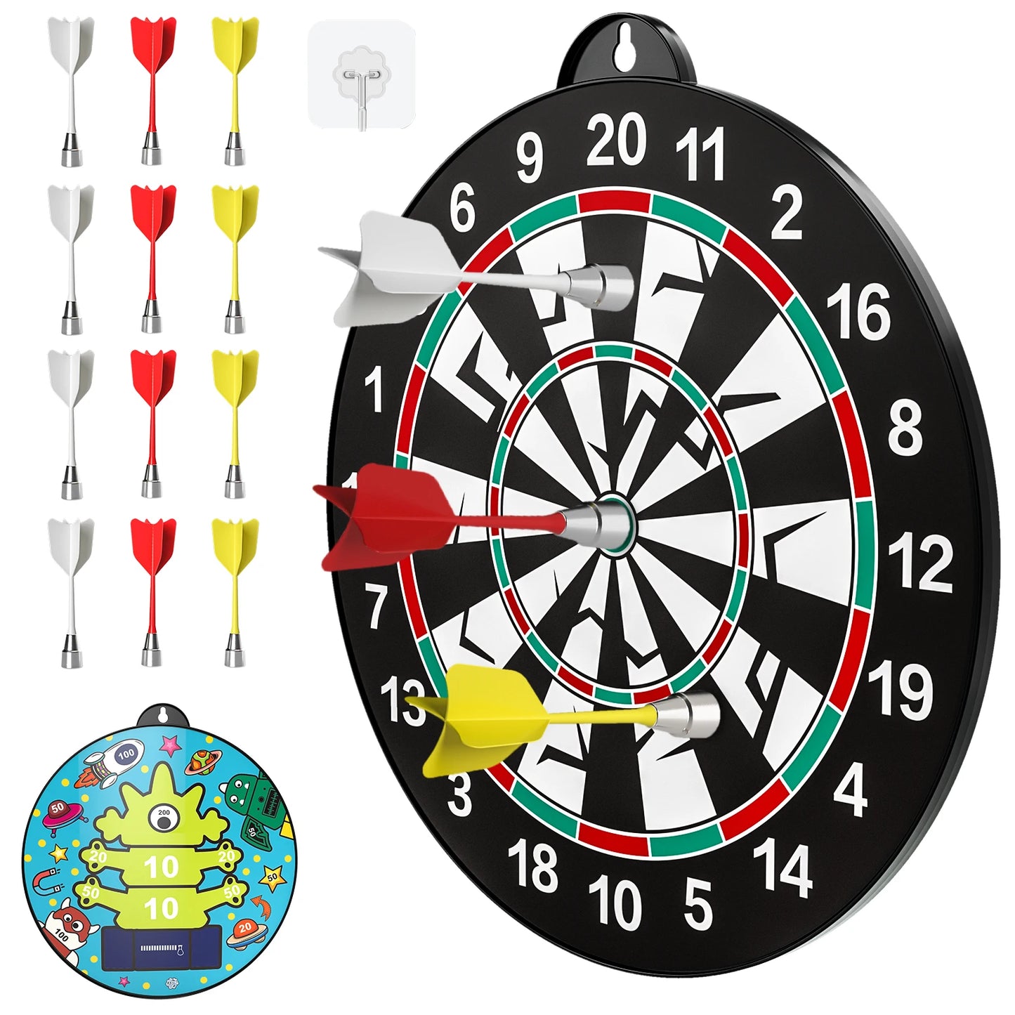 14 PCS Double-Sided Magnetic Dart Board Toys For Kids Boys Kids Dart Board Toys Gifts Indoor & Sport Outdoor Party Play Game Toy