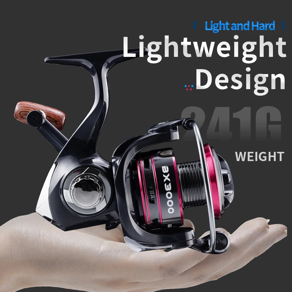 BX Super Light Spinning Fishing Reel 8KG Max Drag 5.2:1 Gear Ratio Freshwater Carp Fishing Coil