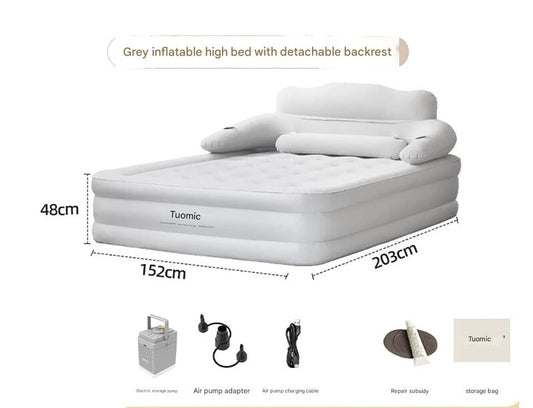 Picnic Thickened Double Plastic Material Folding Beds Modern Inflatable Folding Bed For Outdoor Creative Unique Design Bed