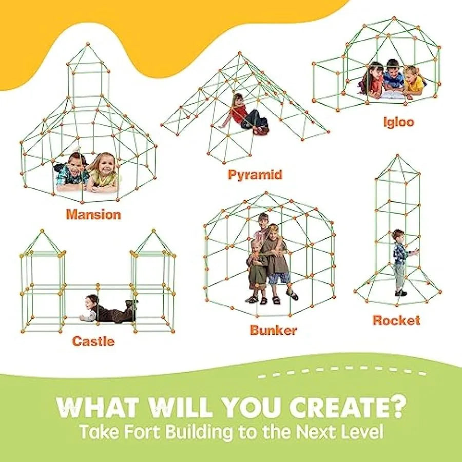 Tiny Land Fort Building Kit Creative Fort Indoor Outdoor for 56 7 8 Years Old Boys and Girls STEM Building Toys with Storage Ba