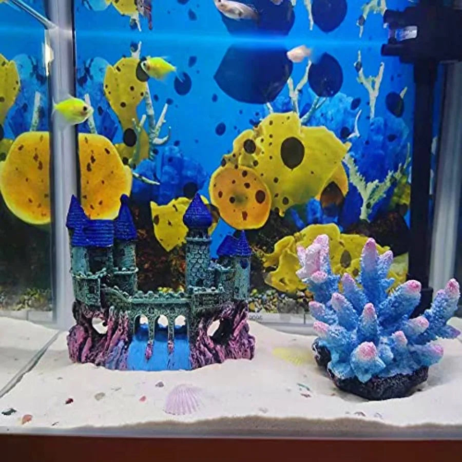Aquarium Orment Resin Castle Decorations Fish Tank Supplies Accessories EcoFriendly Fish Tank Castle Aquarium Orment Mythical M