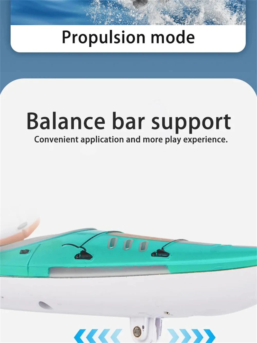 Rc Boat Remote Control Paddling Kayak with Light Kids Toys Racing Radio-Control Ship Children Gift Electric Model Water Toys