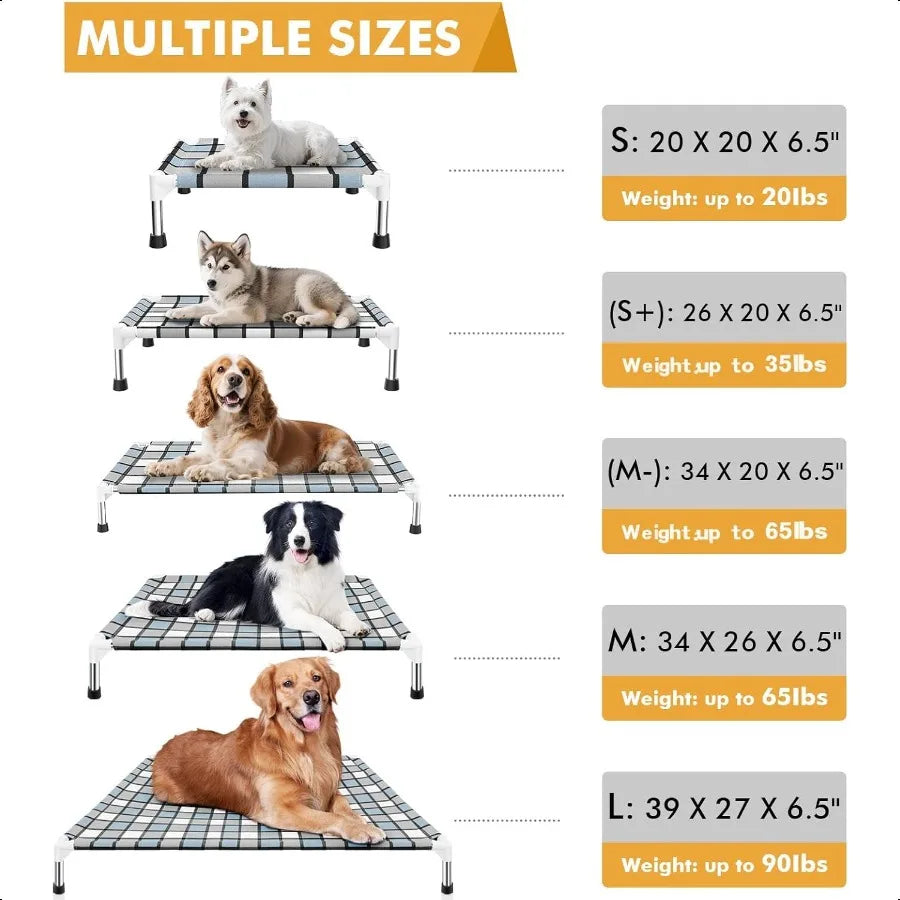 Elevated Outdoor Raised Dog Bed Outdoor Dogs Bed Lifted Pet Bed Dog Cot for Medium Pet Taste Life Start with A Pet Bed 34'' x 2