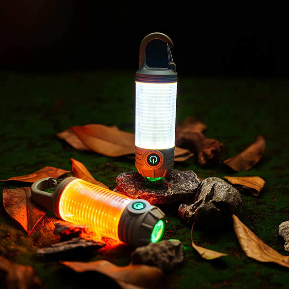 Powerful Handheld Flashlight USB Charging Portable Pocket Flashlight 6 Modes Outdoor Emergency Light 1200mAh for Outdoor Hiking