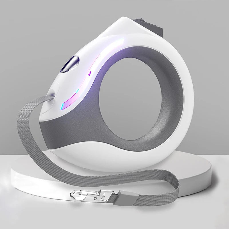 3M Dog Leash with Flashlight LED Streamer Roulette Automatic Retractable Nylon Rope for Cat Puppy Walking Running Lead Extension