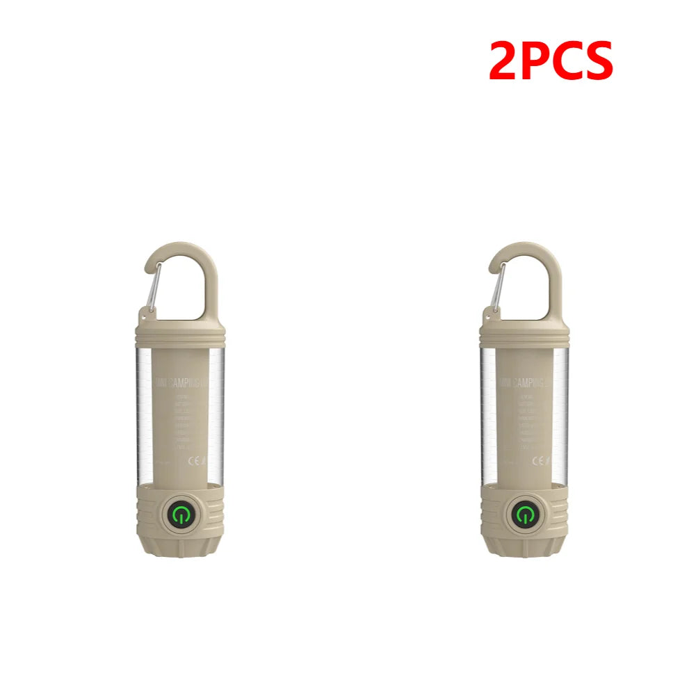 Powerful Handheld Flashlight USB Charging Portable Pocket Flashlight 6 Modes Outdoor Emergency Light 1200mAh for Outdoor Hiking